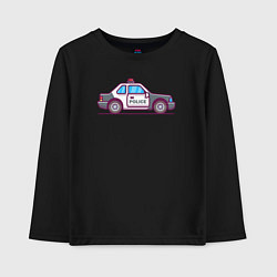 Лонгслив хлопковый детский Police car, цвет: черный