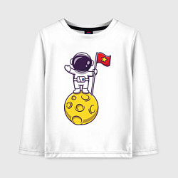 Детский лонгслив Космонавтик на луне