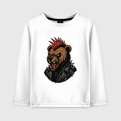 Детский лонгслив Медведь панк