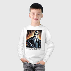 Лонгслив хлопковый детский Бендер - мафия бессмертна, цвет: белый — фото 2