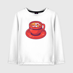 Детский лонгслив Рыбки в чашке