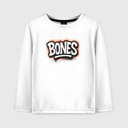 Детский лонгслив Bones уличный логотип