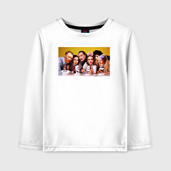 Лонгслив хлопковый детский Художниик друзья, цвет: белый