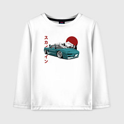 Лонгслив хлопковый детский Toyota MR2, цвет: белый