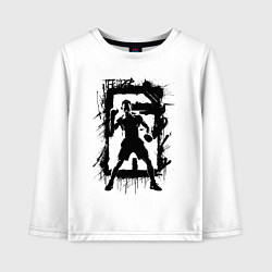 Лонгслив хлопковый детский Тони Фергюсон в черном, цвет: белый