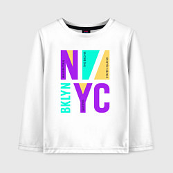 Детский лонгслив Районы в городе Нью-Йорк