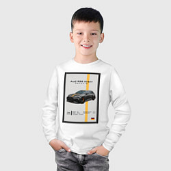 Лонгслив хлопковый детский Плакат Audi RS6 Mansory, цвет: белый — фото 2