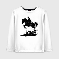 Детский лонгслив Скакун через барьер