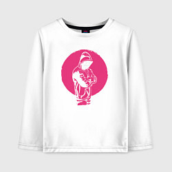 Лонгслив хлопковый детский Squid game army, цвет: белый