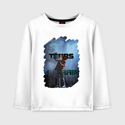 Лонгслив хлопковый детский Tears in the rain, цвет: белый