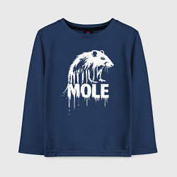Детский лонгслив Крот с надписью