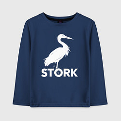 Детский лонгслив Белый аист