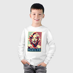 Лонгслив хлопковый детский Marilyn, цвет: белый — фото 2