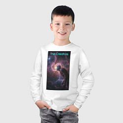 Лонгслив хлопковый детский The Creators - space giant, цвет: белый — фото 2