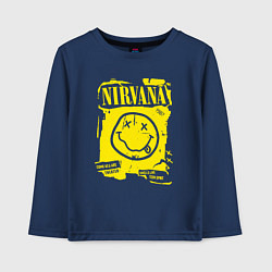 Лонгслив хлопковый детский Nirvana 1987, цвет: тёмно-синий