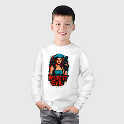Лонгслив хлопковый детский Resident Evil Джилл Валентайн, цвет: белый — фото 2