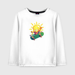 Лонгслив хлопковый детский Бартоломью, цвет: белый