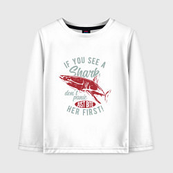 Детский лонгслив Акула