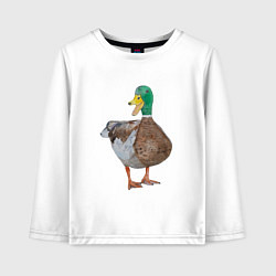 Детский лонгслив Утка селезень