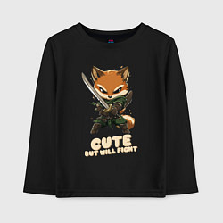 Детский лонгслив Милый но готов драться