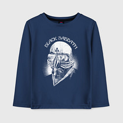 Лонгслив хлопковый детский Black sabbath - white, цвет: тёмно-синий