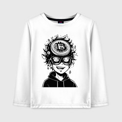 Детский лонгслив Аниме биткоин