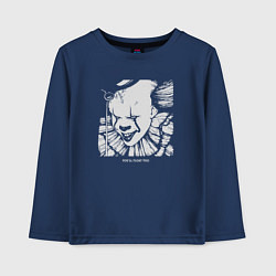 Лонгслив хлопковый детский Pennywise look, цвет: тёмно-синий