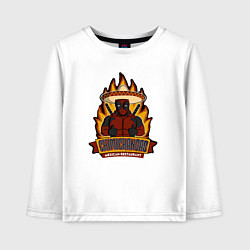 Лонгслив хлопковый детский Deadpool chimichangas, цвет: белый