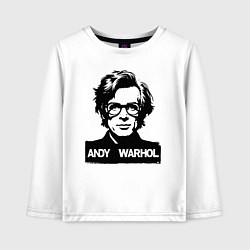Детский лонгслив Энди Уорхол портретный образ