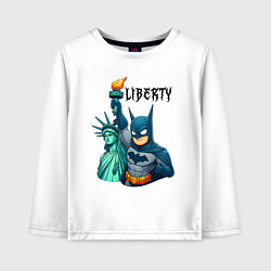 Детский лонгслив Batman and statue of Liberty - ai art fantasy