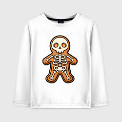Детский лонгслив Скелет печеньки