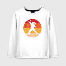 Лонгслив хлопковый детский Judo girl, цвет: белый
