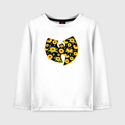 Лонгслив хлопковый детский Wu-Tang flowers, цвет: белый