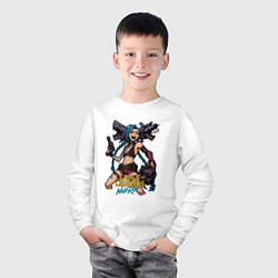 Лонгслив хлопковый детский Джинкс League of Legends, цвет: белый — фото 2