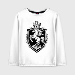 Детский лонгслив Герб с конем и башней