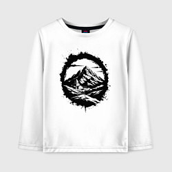 Детский лонгслив Гора и храм в круге