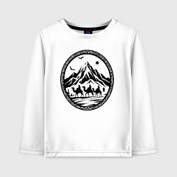 Детский лонгслив Караван у подножия гор