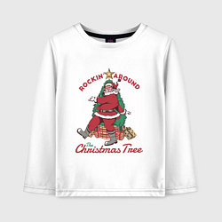 Детский лонгслив Веселый Санта Клаус