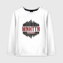 Лонгслив хлопковый детский Manhattan downtown, цвет: белый