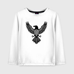 Детский лонгслив Ворон символ - оберег в кельтском стиле