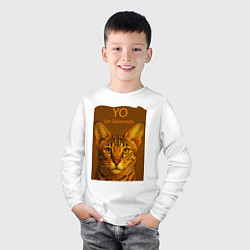 Лонгслив хлопковый детский Yo - Im Savannah, цвет: белый — фото 2