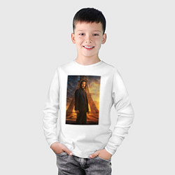 Лонгслив хлопковый детский Джон Уик в Париже, цвет: белый — фото 2