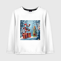 Детский лонгслив Дед Морозио и Принцесса Снегурочка: вперёд за пода