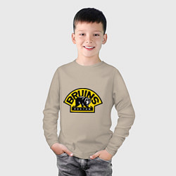 Лонгслив хлопковый детский HC Boston Bruins Label, цвет: миндальный — фото 2