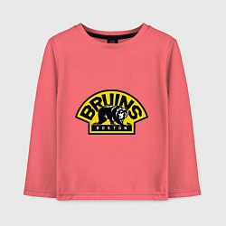 Лонгслив хлопковый детский HC Boston Bruins Label, цвет: коралловый