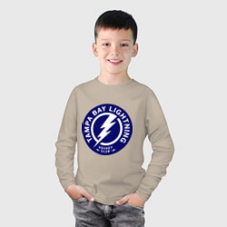 Лонгслив хлопковый детский HC Tampa Bay Lightning, цвет: миндальный — фото 2
