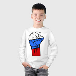 Лонгслив хлопковый детский Русский дух, цвет: белый — фото 2