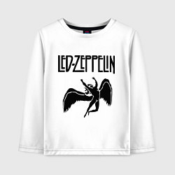 Лонгслив хлопковый детский Led Zeppelin, цвет: белый