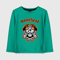 Лонгслив хлопковый детский Motorhead, цвет: зеленый