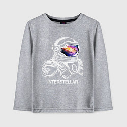 Лонгслив хлопковый детский Interstellar Spaceman, цвет: меланж